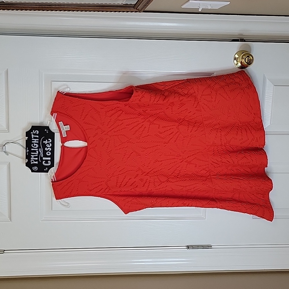 Dana Buchman Orange Sleeveless Top XL Cut Out
